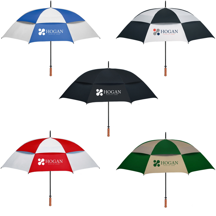 HH4039 68" Arc Vented Windproof Umbrella With C...